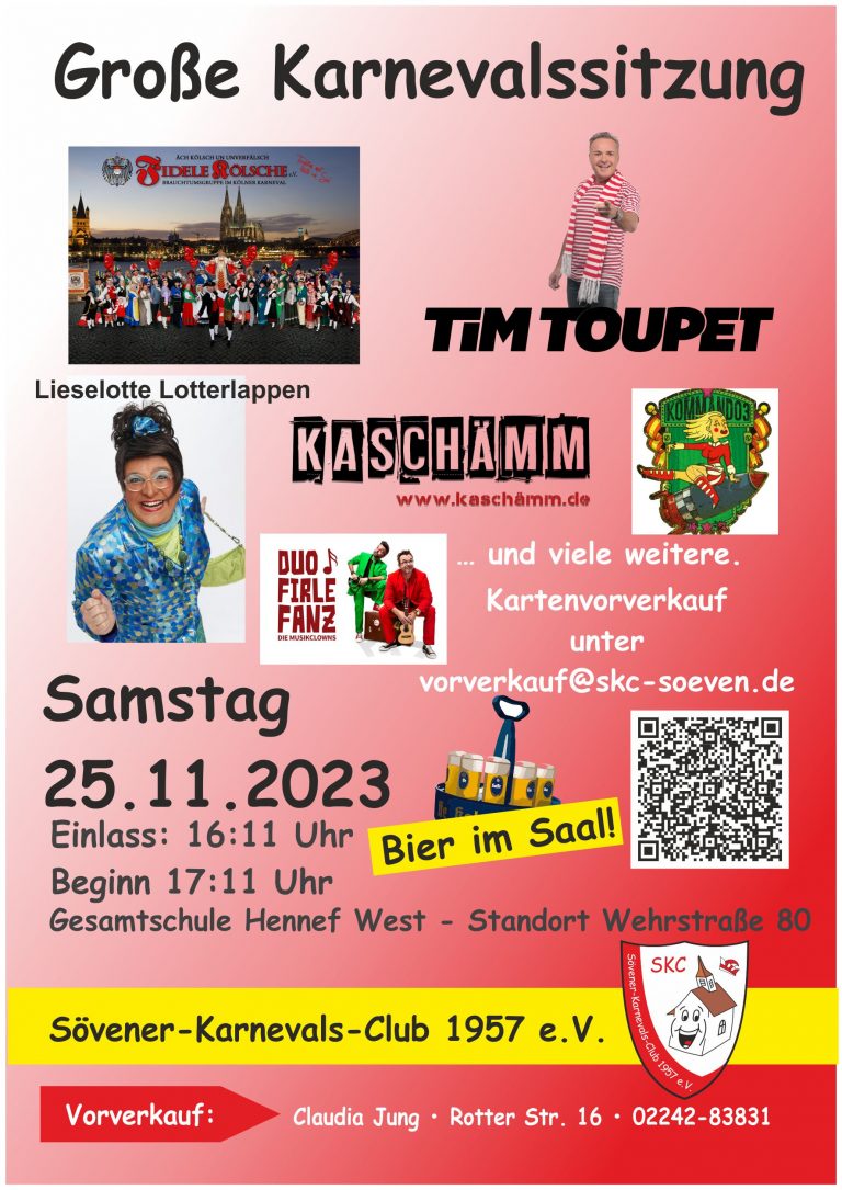 Große Karnevalssitzung am 25.11.2023